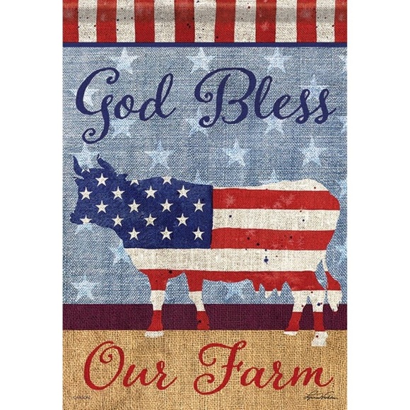 Other - Garden Flag-New-Country God Bless Our Farm Cow